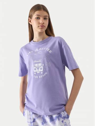 4F Футболка 4FJWSS24TTSHF1146 Фіолетовий Loose Fit 4F Футболка 4FJWSS24TTSHF1146 Фіолетовий Loose Fit