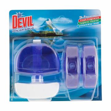 Туалетный блок для унитаза Dr. Devil Полярная вода, 3*55 мл Туалетный блок для унитаза Dr. Devil Полярная вода, 3*55 мл