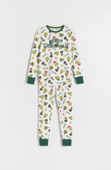 Reserved - Різдвяний піжамний комплект Grinch - білий - 7256X-00X