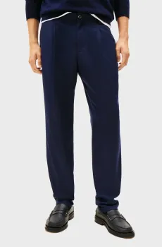 Мужские темно-синие шерстяные брюки HARLEM Синий 32-32 Tommy Hilfiger MW0MW40778