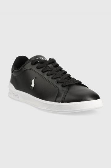 Кожаные кроссовки Polo Ralph Lauren Hrt Ct II цвет чёрный 809845109009 Кожаные кроссовки Polo Ralph Lauren Hrt Ct II цвет чёрный 809845109009