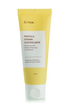 Восстанавливающая ночная маска для лица IUNIK Propolis Vitamin Sleeping Mask с прополисом, 60 мл