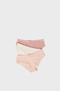 Женские трусики-шортики (3 шт) JACK Разноцветный XS Etam 6471177