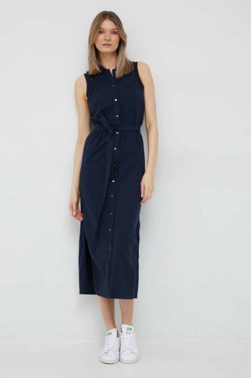 Платье Lacoste цвет синий midi облегающее Платье Lacoste цвет синий midi облегающее