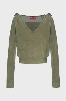 Женский оливковый пуловер MAGLIA Оливковый M Diesel A19663 0CBDS