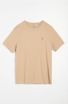 Бавовняна футболка з коротким рукавом - бежевий