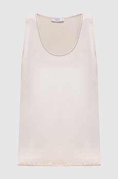 Бежевый топ с цепочкой мониль
