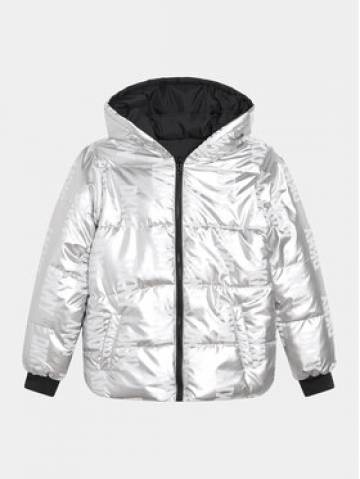 DKNY Пуховик D36684 S Срібний Regular Fit DKNY Пуховик D36684 S Срібний Regular Fit