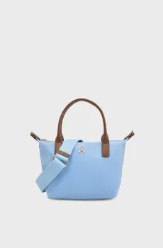 Женская голубая сумка POPETTE MINI TOTE Голубой ONESIZE Tommy Hilfiger AW0AW17709