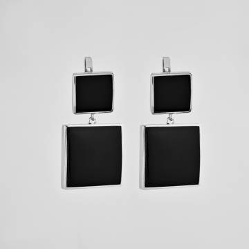 Серебряные серьги Minimal 1626/1-dark Серебряные серьги Minimal 1626/1-dark