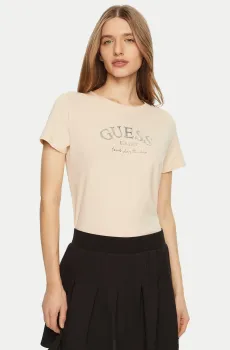 Женская бежевая футболка Бежевый XS Guess V5RI16.J1314;A13W