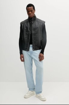 Кожаный жилет Versace Jeans Couture