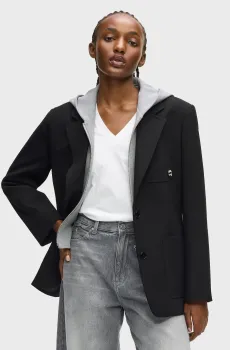 Женский черный блейзер IKON TRANSFORMER Черный 40 Karl Lagerfeld B1W14013