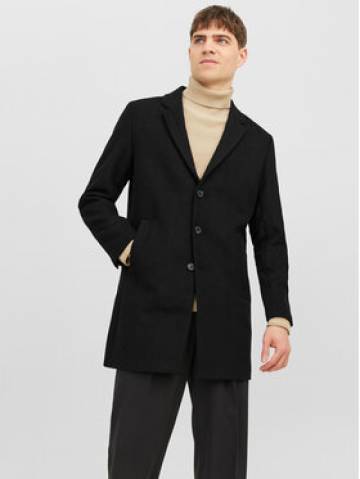 Jack&Jones Вовняне пальто 12239008 Чорний Regular Fit Jack&Jones Вовняне пальто 12239008 Чорний Regular Fit