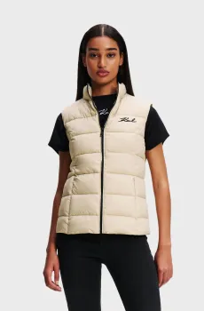 Женский бежевый жилет LIGHTWEIGHT PUFFER GILET Бежевый 40 Karl Lagerfeld 246W1512