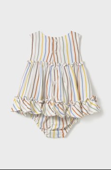 Детское платье с примесью льна Mayoral Newborn