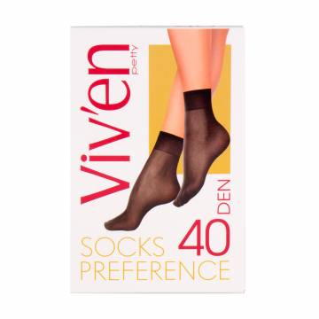 Носки женские Viven petty Preference Socks, 40 DEN, черные, 2 пары Носки женские Viven petty Preference Socks, 40 DEN, черные, 2 пары