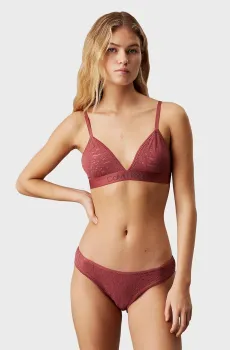 Женский терракотовый бюстгальтер UNLINED TRIANGLE Красный XS Calvin Klein 000QF7491E