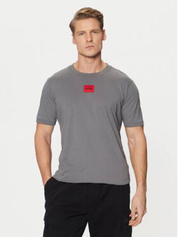 HUGO Футболка Diragolino212 50447978 Сірий Regular Fit HUGO Футболка Diragolino212 50447978 Сірий Regular Fit
