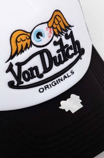 Кепка Von Dutch цвет белый с аппликацией Кепка Von Dutch цвет белый с аппликацией