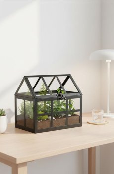 Теплиця у формі будинку - чорний