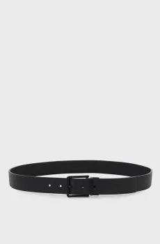 Мужской черный кожаный двусторонний ремень WARMTH Черный 95 Calvin Klein LV04D7063G