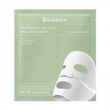 Гидрогелевая освежающая маска для лица Biodance Refreshing Sea Kelp Real Deep Mask с морскими водорослями, 34 г Гидрогелевая освежающая маска для лица Biodance Refreshing Sea Kelp Real Deep Mask с морскими водорослями, 34 г