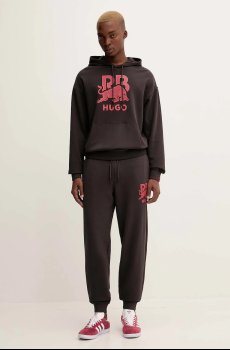 Хлопковые спортивные штаны HUGO Doverlopan_RB
