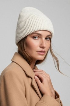 Шапка-біні - кремовий