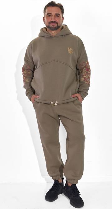 Чоловічі спортивні костюми Lemanta Теплий костюм з українською вишивкою 176 см (59054587914)114166-903