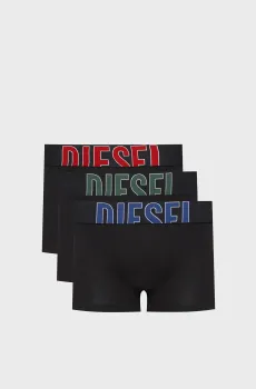 Мужские черные боксеры (3 шт) DAMIEN-D-POP Черный L Diesel A17743 0ENBQ