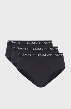 Мужские черные брифы (3 шт) Черный L Gant 900023001