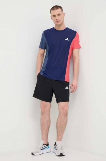 Футболка для бега adidas Performance Own the Run цвет синий узорный Футболка для бега adidas Performance Own the Run цвет синий узорный