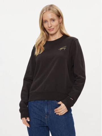 Tommy Jeans Світшот Gold Signature DW0DW16906 Чорний Regular Fit Tommy Jeans Світшот Gold Signature DW0DW16906 Чорний Regular Fit