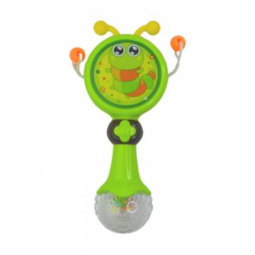 Музыкальная игрушка-погремушка Lindo зеленая, от 1 года, 15*7*4 см (HE0514) Музыкальная игрушка-погремушка Lindo зеленая, от 1 года, 15*7*4 см (HE0514)