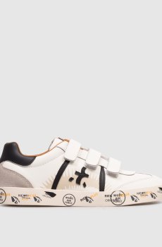 Детские белые кожаные кроссовки Andy