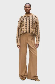 Женские бежевые брюки everyday Бежевый 38 Karl Lagerfeld A4W10112