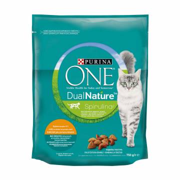 Сухой корм для взрослых кошек Purina One Adult Dual Nature Spirulina с курицей, 750 г Сухой корм для взрослых кошек Purina One Adult Dual Nature Spirulina с курицей, 750 г