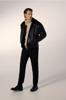 Reserved - Шкіряна куртка - чорний - 484GQ-99X