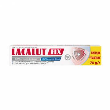 Крем для фиксации зубных протезов Lacalut Fix нейтральный, 70 г Крем для фиксации зубных протезов Lacalut Fix нейтральный, 70 г