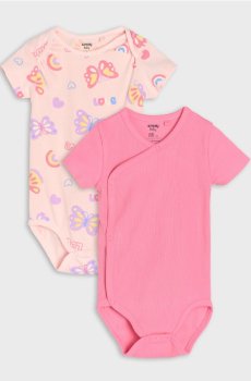 Боді, 2 шт. - пастельний рожевий