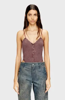 Женское коричневое боди T-LEY Коричневый XS Diesel A20360 0DCCQ