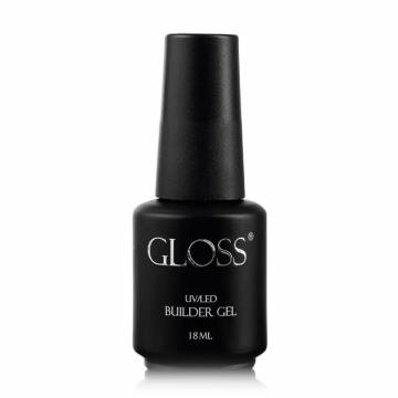 Однофазный гель для ногтей Gloss UV/LED Builder Gel с кистью, Pale Pink, 18 мл Однофазный гель для ногтей Gloss UV/LED Builder Gel с кистью, Pale Pink, 18 мл