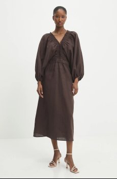 Льняное платье