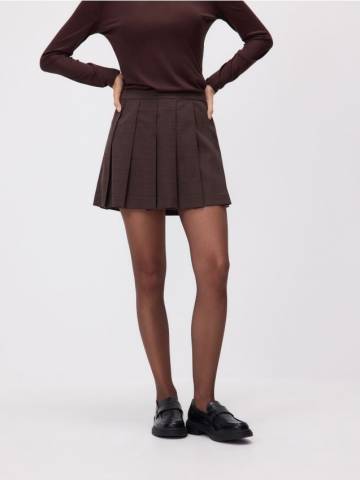 Reserved - LADIES` SHORTS - темно коричневий - 0867A-89M