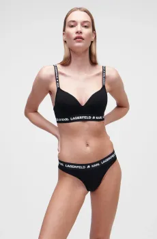 Женский черный бюстгальтер LOGO PADDED BRA Черный S Karl Lagerfeld 230W2108