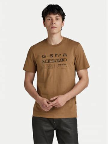 G-Star Raw Футболка Distressed D24420-336-7172 Коричневий Slim Fit G-Star Raw Футболка Distressed D24420-336-7172 Коричневий Slim Fit