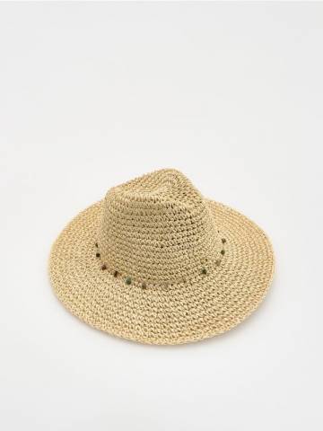 Reserved - LADIES` HAT - нюдовий - 738CO-02X Reserved - LADIES` HAT - нюдовий - 738CO-02X