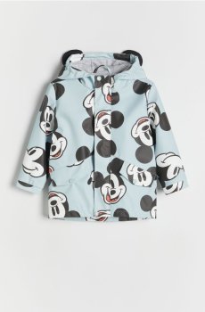 Reserved - Гумована куртка з капюшоном Mickey Mouse - блідо-блакитний - 712DR-05X