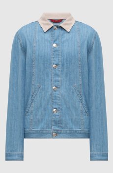 Синяя джинсовая куртка